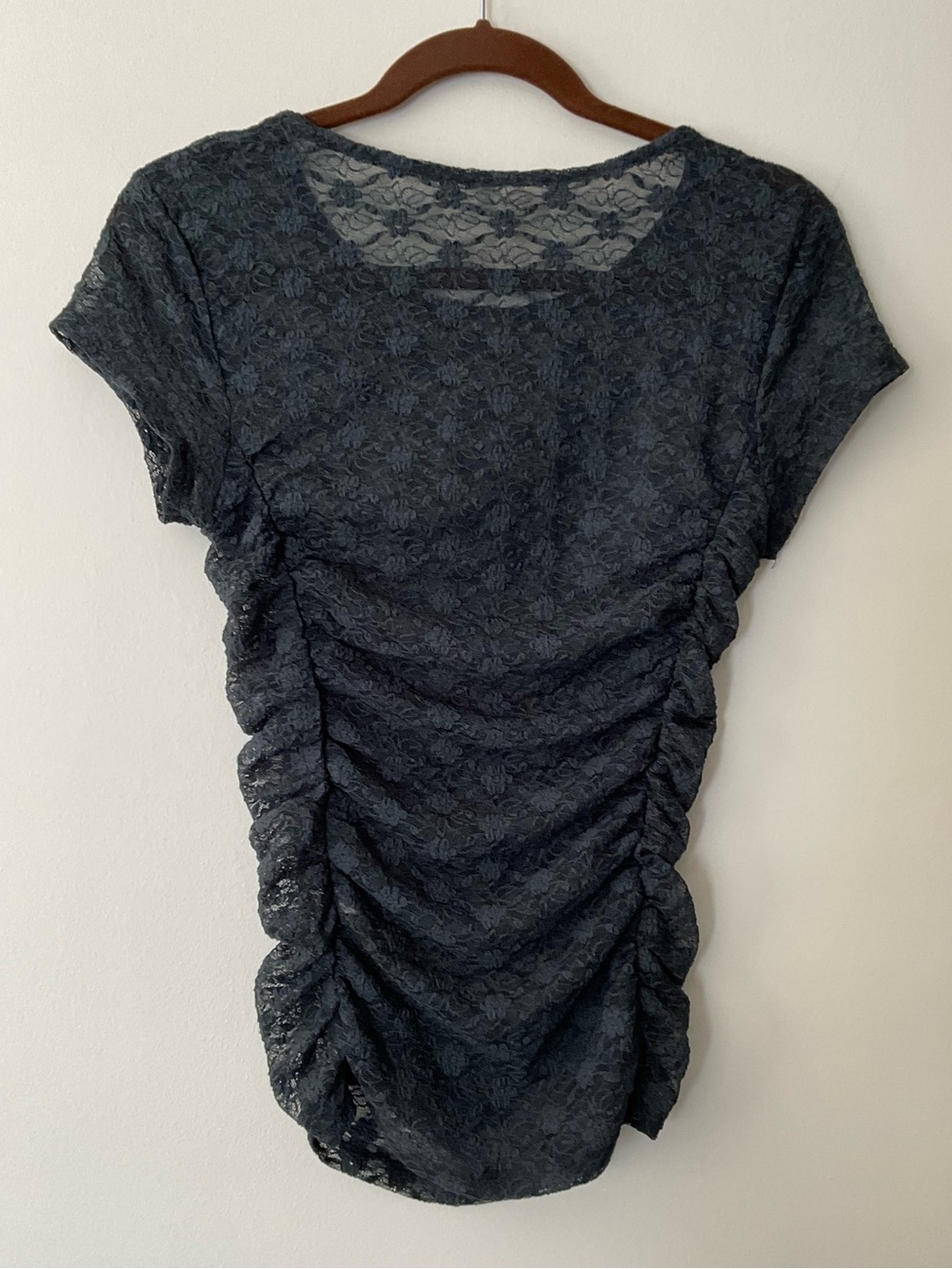 Ruched Lace Women’s Top - Blue (Reserved) Not for Sale - Picture 2 of 2